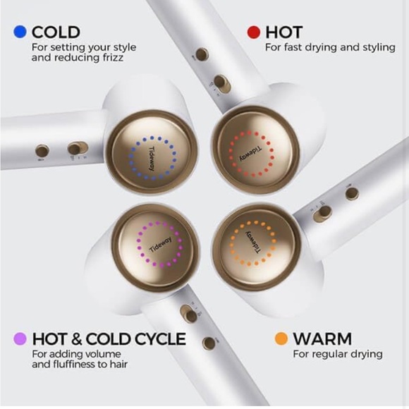 White and Gold Hair Dryer - Picture 2 of 12